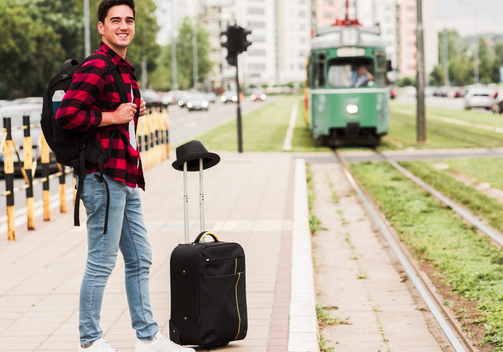 Person is traveling