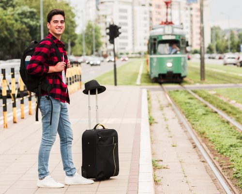 Person is traveling
